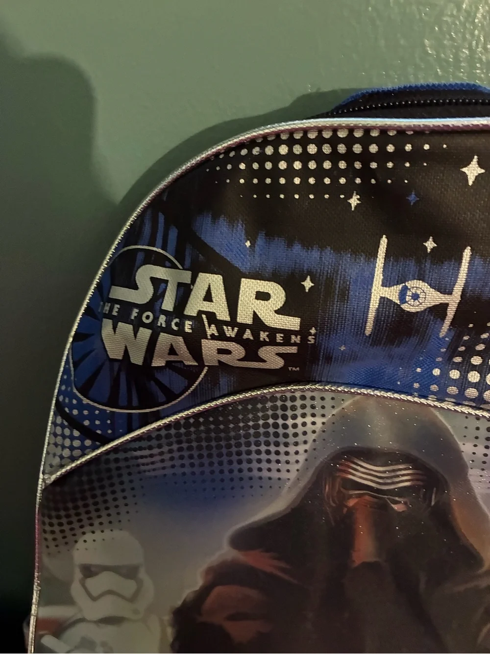 Star Wars Kylo Ren Black & Blue Boys Backpack with Lightsaber Graphic